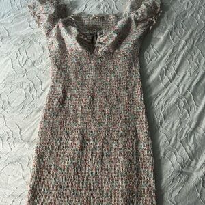 Altar'd State Multicolor Smocked Midi Dress